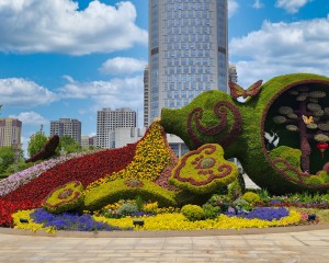 “新聊城 新展望”四大立體景觀作品助力公園城市建設